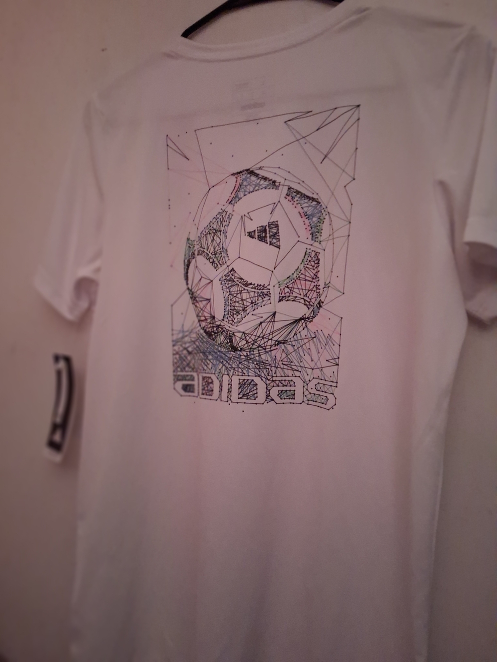 Adidas Men’s White Graphic Soccer T-Shirt